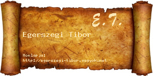 Egerszegi Tibor névjegykártya